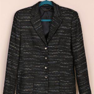 Elie Tahari Woman's Blue Tweed  Jacket Sz 8
